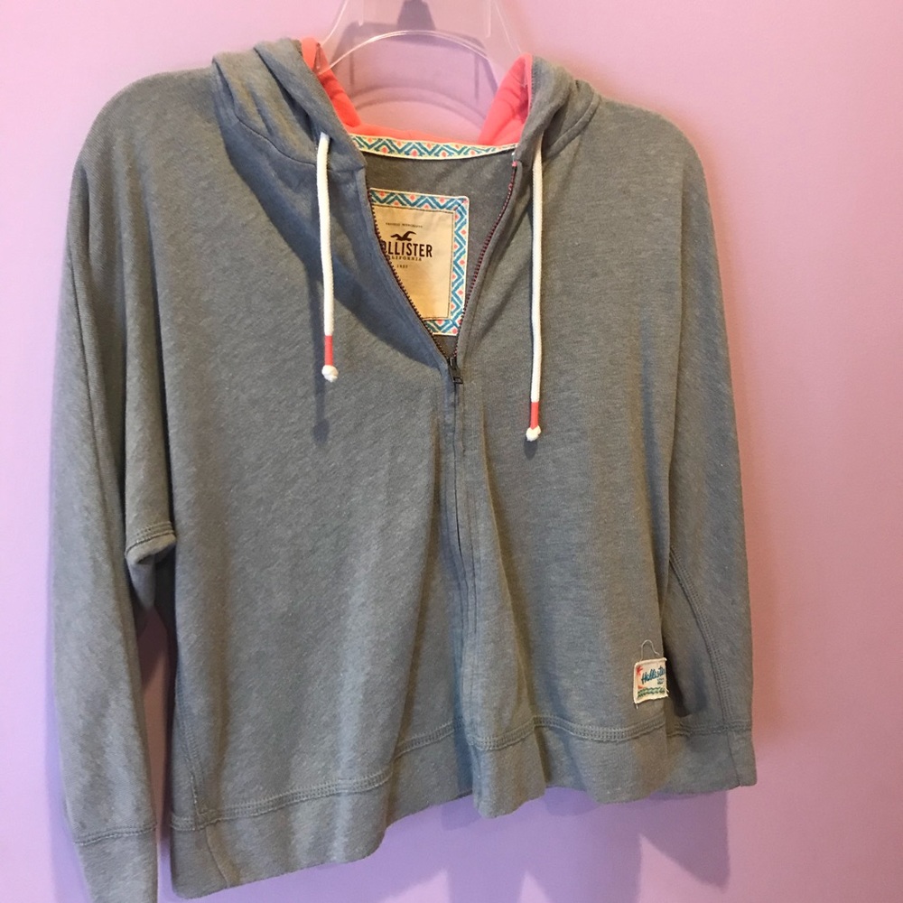 Cropped Zip Up Hoodie